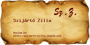 Szijártó Zilia névjegykártya